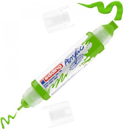 Маркер-аппликатор акриловый двусторонний 3D Edding 5400 салатовый (толщина линии 2-3 и 5-10 мм)