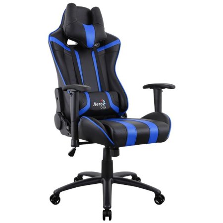 Кресло игровое Aerocool AC120 Air-BB синее/черное (искусственная кожа, металл)