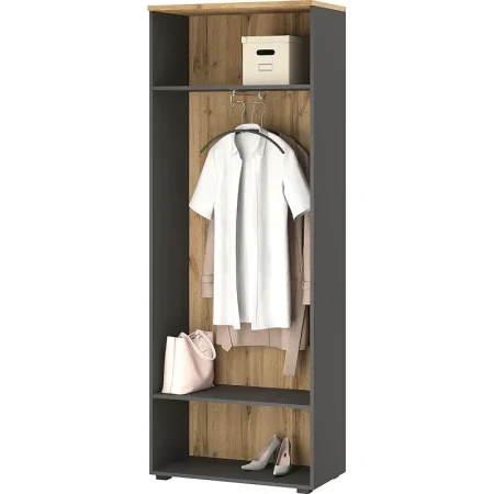 Каркас гардероба Комус Мебель К-Loft 241H010 дуб натуральный/графит  786х420х2106 мм