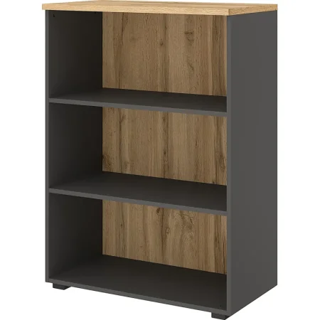 Стеллаж для документов Комус Мебель К-Loft 241H011 дуб  натуральный/графит  786х420х1080 мм