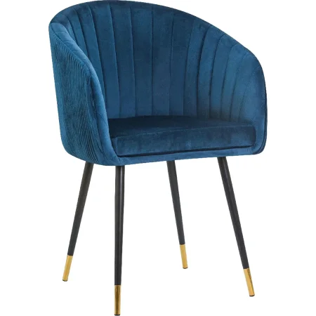 Кресло обеденное Dobrin Mary синий (велюр, металл)