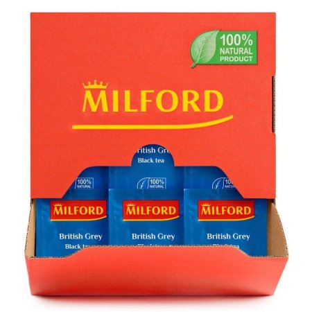 Чай Milford British Grey черный с ароматом бергамота и апельсина 200  пакетиков