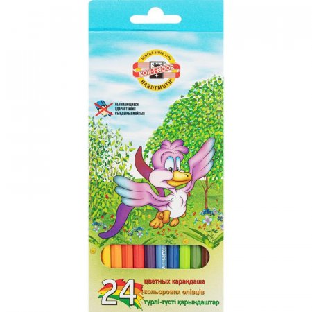 Карандаши цветные Koh-I-Noor Птицы 24 цвета шестигранные Карандаши цветные Koh-I-Noor Птицы 24 цвета шестигранные