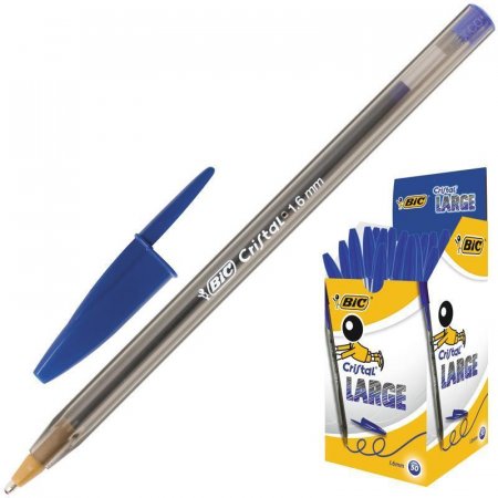Ручка шариковая BIC Cristal синяя (толщина линии 1.2 мм)