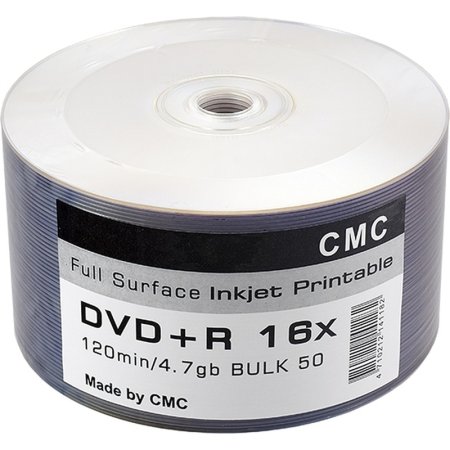 Диск DVD+R CMC 4.7 ГБ 16x bulk CMCDVDPRPRB50 (50 штук в упаковке) Диск DVD+R CMC 4.7 ГБ 16x bulk CMCDVDPRPRB50 (50 штук в упаковке)