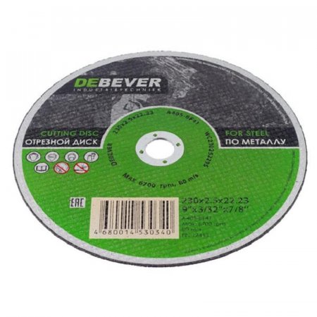 Диск отрезной по металлу DeBever A46S-BF41 230x2.5 мм (NWC23025229S)