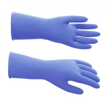 Перчатки латексные Hq Profiline сверхпрочные синие (размер 8, M)