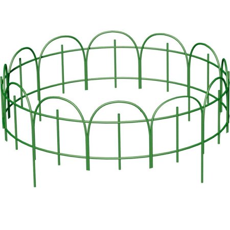 Заборчик для клумбы Широкий зеленый (45х7.5х125 см)