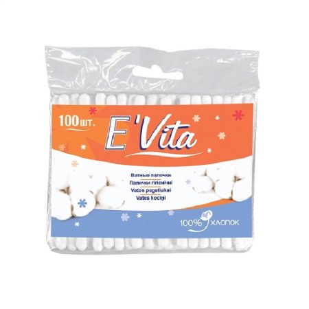 Палочки ватные E'Vita 100 штук в упаковке