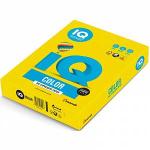 Бумага цветная IQ Color (А4, 80 г/кв.м, NEOGB-желтый неон, 500 листов)