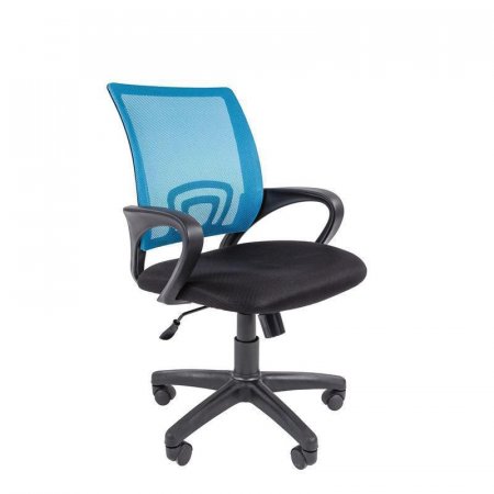 Кресло VT_EChair-304 ТС Net ткань черн/сетка голубой, пластик