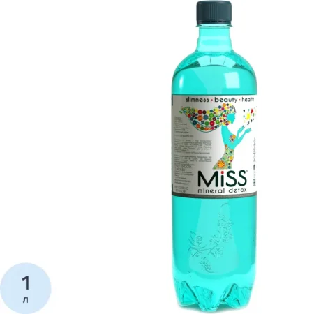 Вода минеральная Miss mineral detox лечебно-столовая газированная 1 л Вода минеральная Miss mineral detox лечебно-столовая газированная 1 л