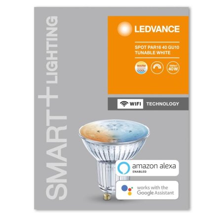 Лампа светодиодная умная Ledvance Smart спот 5 Вт GU10 2700-6500К 350Лм  220-240В (4058075485679)