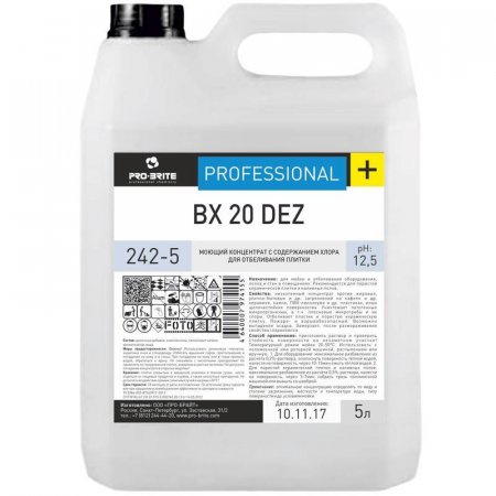 Профессиональное средство для отбеливания плитки Pro-Brite BX 20 Dez 5 литров