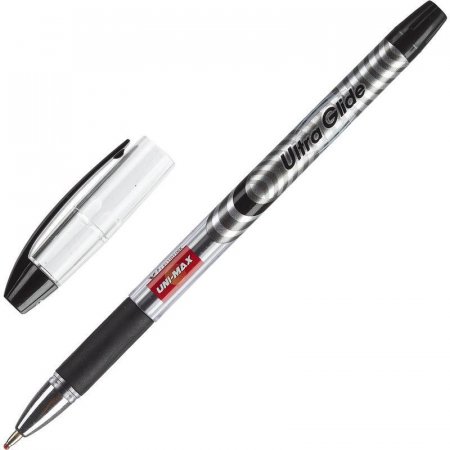 Ручка шариковая Unimax Ultra Glide черная (толщина линии 0.8 мм)