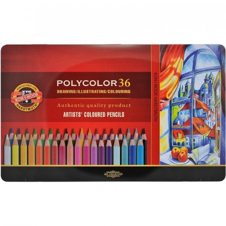 Карандаши цветные Koh-I-Noor Polycolor художественные 36 цветов  шестигранные