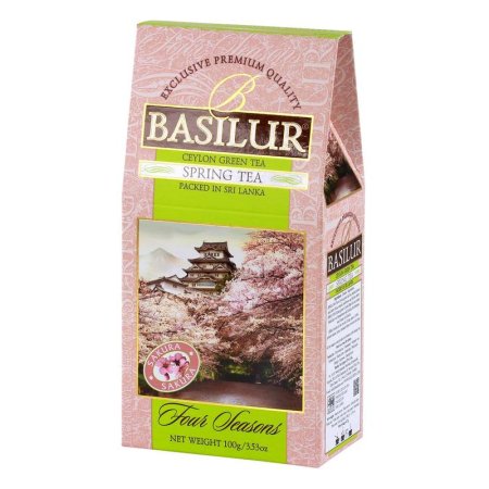 Чай подарочный Basilur Времена года Весенний листовой зеленый Сакура 100  г