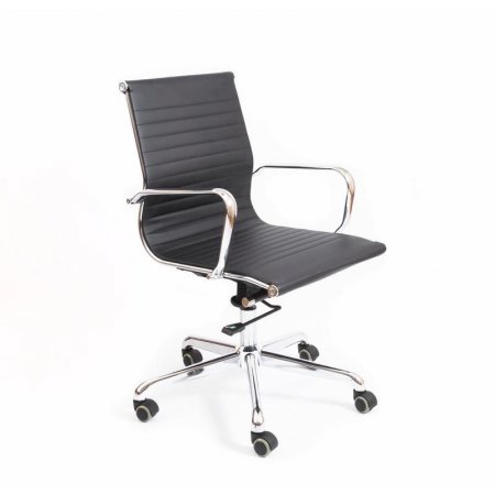 Кресло офисное Кайман Н черное (искусственная кожа, металл)