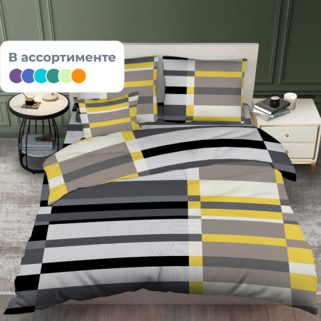 Постельное белье (1.5-спальное, наволочка 50х70 см, бязь 145 г/кв.м)