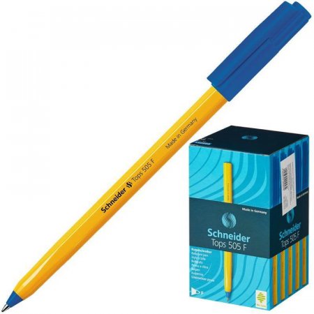 Ручка шариковая Schneider Tops 505 F синяя (толщина линии 0.3 мм)