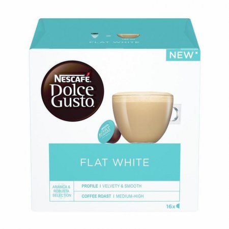 Кофе в капсулах для кофемашин Nescafe Dolce Gusto Flat White (16 штук в упаковке)
