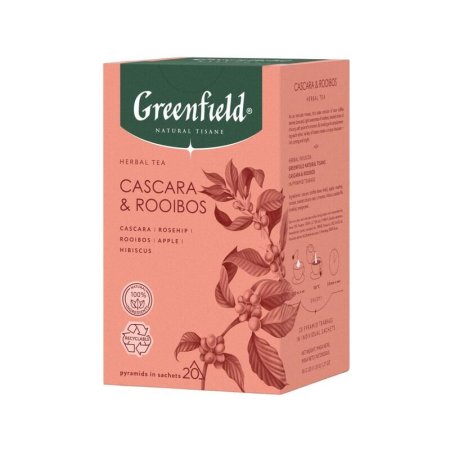 Чай Greenfield Natural Tisane Cascara & Rooibos травяной 20  пакектиков