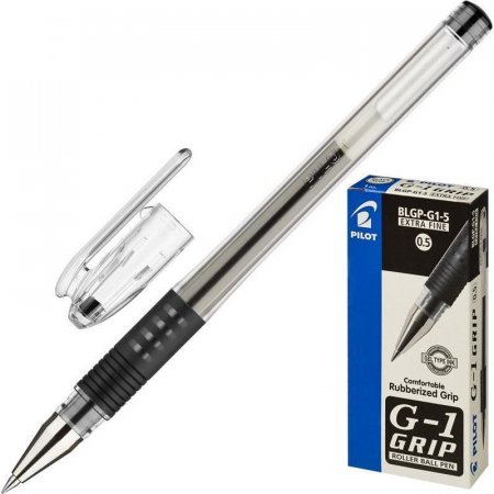 Ручка гелевая Pilot BLGP-G1-5 черная (толщина линии 0,3 мм)