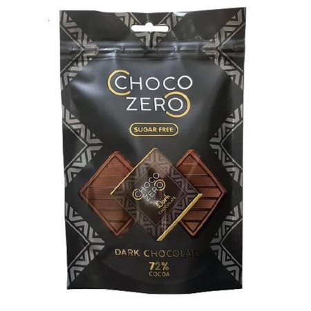 Шоколад порционный ChocoZero горький 72% без сахара 100 г