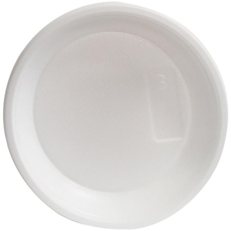 Тарелка одноразовая пластиковая 167 мм белая 1600 штук в упаковке