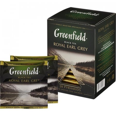 Чай Greenfield Royal Earl Grey черный с бергамотом 20 пакетиков