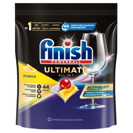 Таблетки для посудомоечных машин Finish Ultimate Лимон (44 штук в  упаковке)