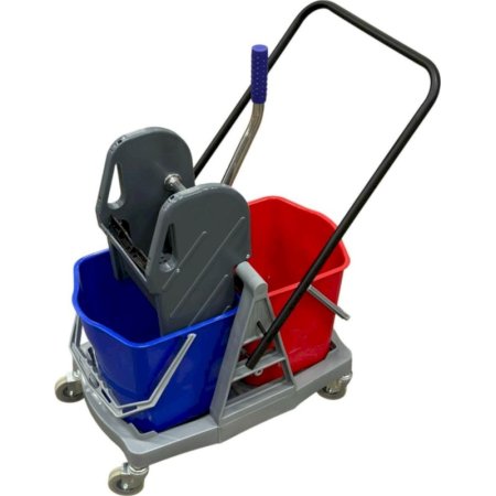 Тележка уборочная двухвёдерная 2х18 л, с отжимом (DR6074)