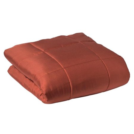 Одеяло KyuAr 220х200 см лебяжий пух/микрофибра стеганое (коричневое)
