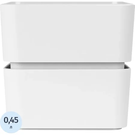 Кашпо с поддоном La decoro Фиори 0.45 л белое (8.6x9.6 см)