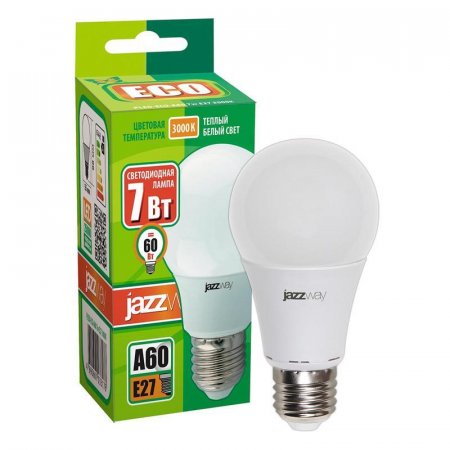 Лампа светодиодная Jazzway 7 Вт E27 грушевидная 3000 K нейтральный белый свет