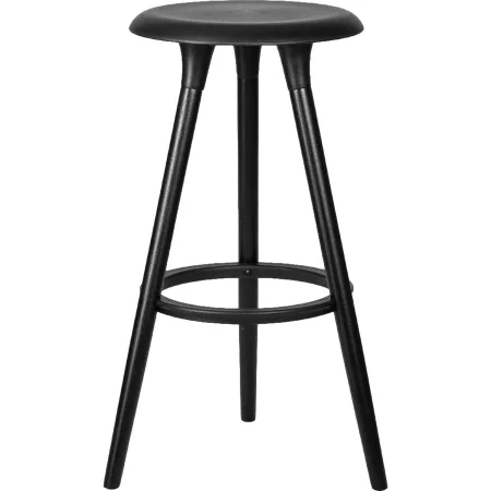 Табурет барный Dobrin Royce black чёрный (пластик/массив дерева)