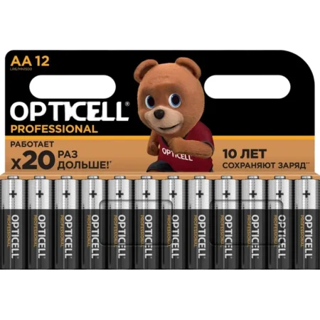 Батарейка AA пальчиковая Opticell Professional (12 штук в упаковке)