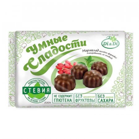 Мармелад Умные сладости Di&Di желейный в шоколадной глазури 220 г