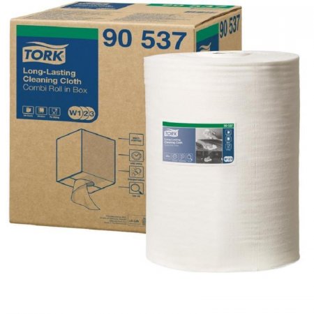 Нетканый материал повышенной прочности для уборки Tork W1/W2/W3 (белый, 114 метров в рулоне)