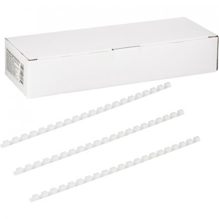 Пружины для переплета пластиковые 8 мм белые (100 штук в упаковке)