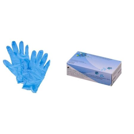 Перчатки медицинские смотровые нитриловые нестерильные неопудренные  голубые размер XS (100 штук в упаковке)