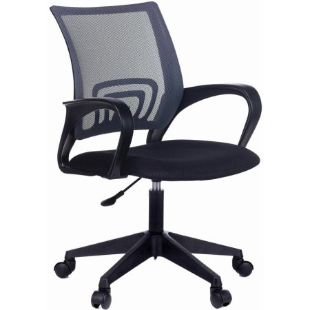 Кресло офисное Easy Chair 396 LT серое/черное (сетка/ткань, пластик)