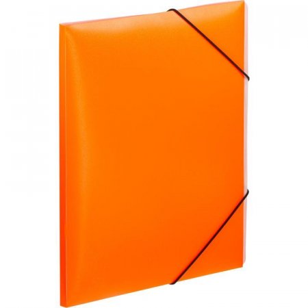 Папка на резинках Attache Neon А4 20 мм пластиковая до 150 листов   оранжевая (толщина обложки 0.5 мм)