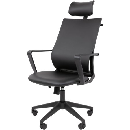 Кресло для руководителя Chairman 545 чёрное (ткань/сетка, пластик)