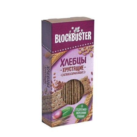 Хлебцы Blockbuster средиземноморские травы пшенично-ржаные 130 г