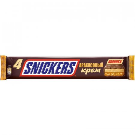 Шоколадный батончик Snickers с арахисовым кремом 73 г