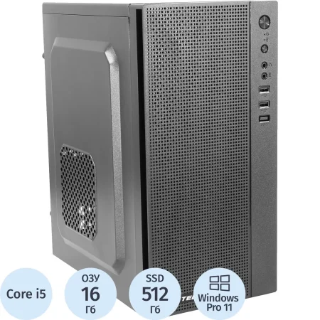 Системный блок BigTech PC S5043 Core i5 12400F/DDR4 16 ГБ/GeForce GT 730/SSD 512 ГБ/Windows 11 Pro