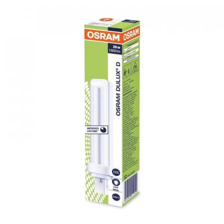 Лампа люминесцентная Osram CFL Dulux D 26W/840 26 Вт G24D-3 D 4000 К (4050300012049)