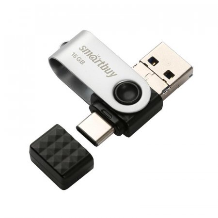 Флеш-память Smartbuy Trio 16 Gb USB 3.0 черная/серебристая