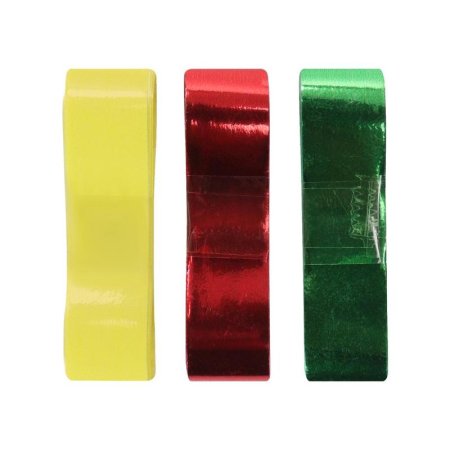 Набор декоративных лент Яркий праздник разноцветный (3 ленты, 3 м x 1.5  см)